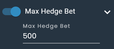 Screenshot of DarkHorse Odds maximum hedge bet Filters