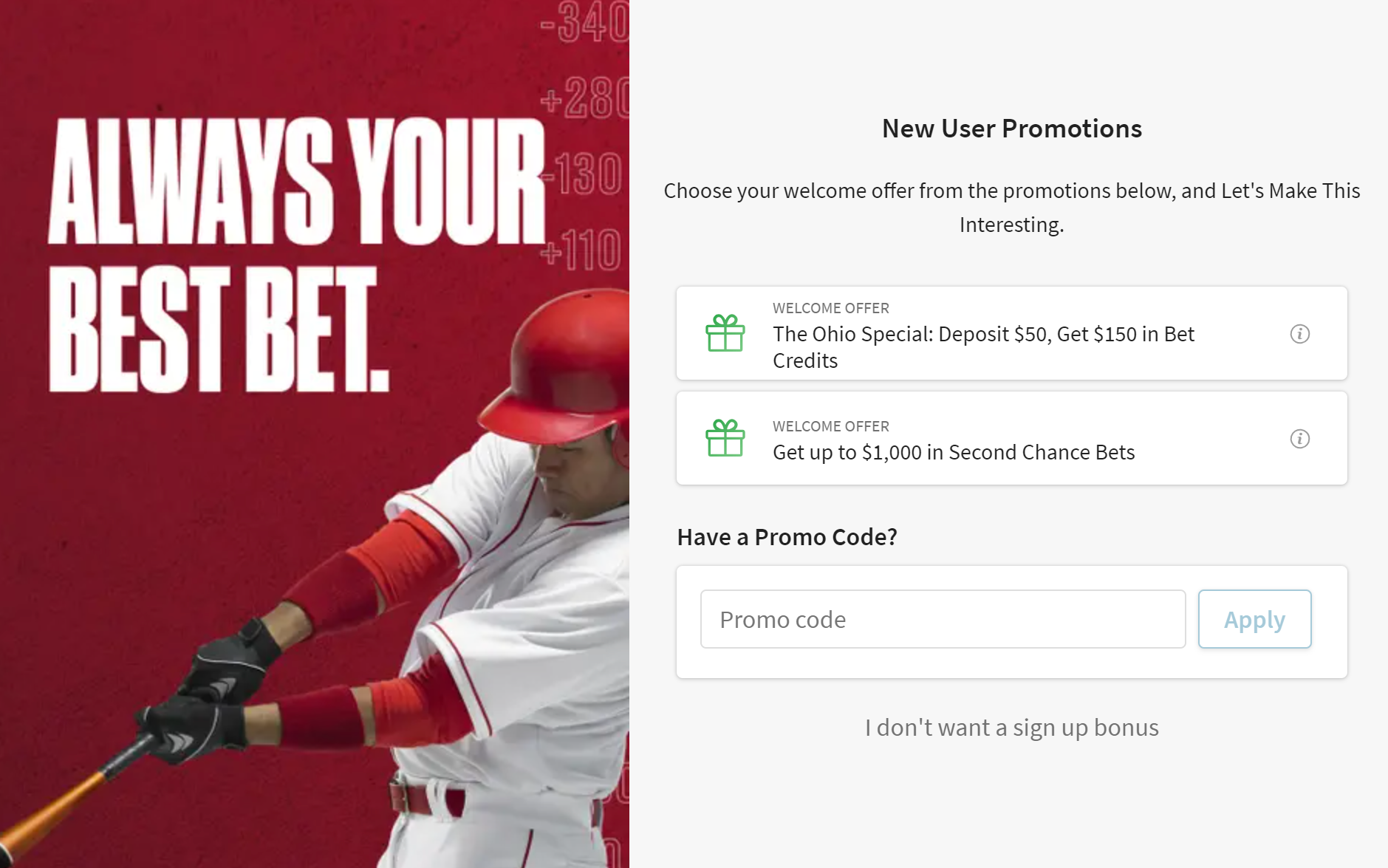 Screenshot of Tipico Sportsbook Sign-up page